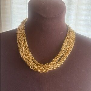 Monet Vintage Gold  Plated Necklace-1950s Glam